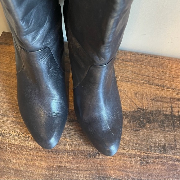 Coach Leather and Suede Tall Boot Size 7 Black - Picture 5 of 11